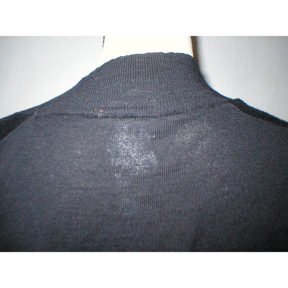 New NWT Designer Wool Sweater 44 Italy Womens 8 Zinco Black Kangaroo Pocket M - Picture 11 of 12